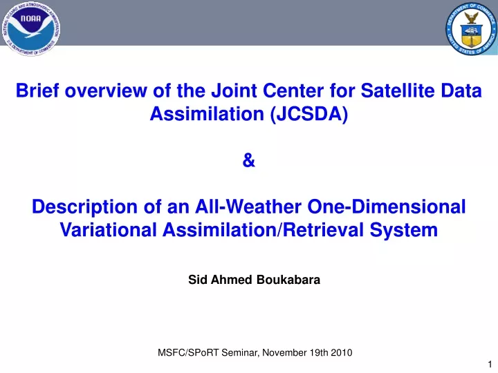 brief overview of the joint center for satellite