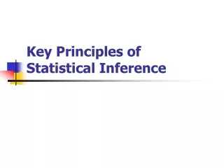 Key Principles of Statistical Inference