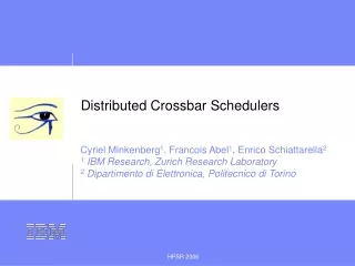 Distributed Crossbar Schedulers