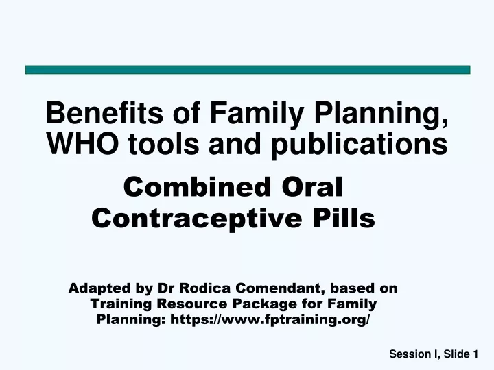 benefits of family planning who tools and publications