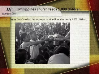 Philippines church feeds 1,000 children