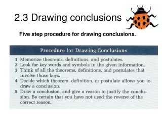 2.3 Drawing conclusions