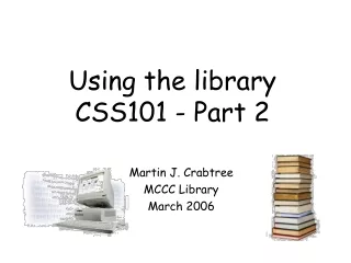 Using the library CSS101 - Part 2
