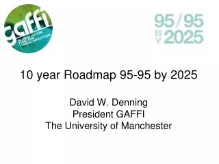10 year Roadmap 95-95 by 2025 David W. Denning President GAFFI The University of Manchester