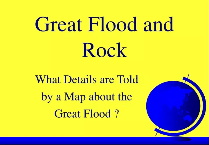 what details are told by a map about the great flood