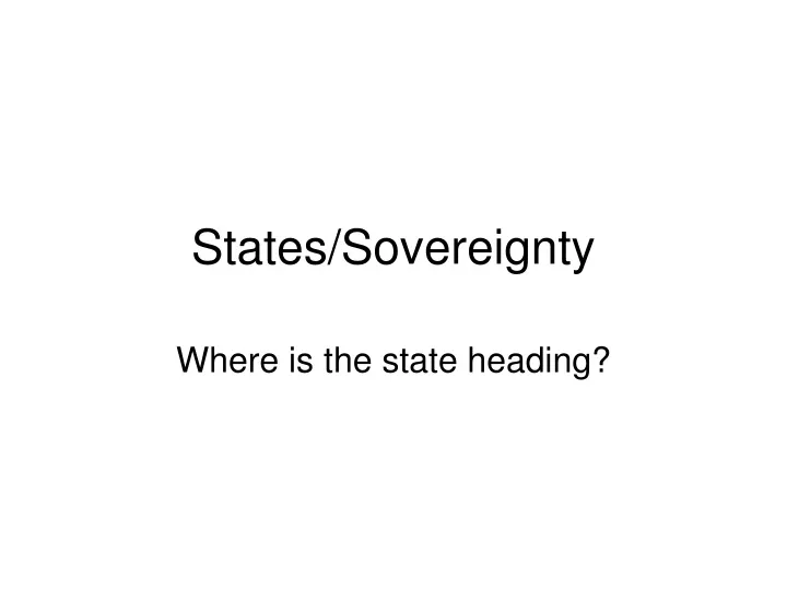 states sovereignty