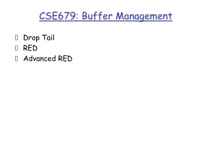 CSE679: Buffer Management