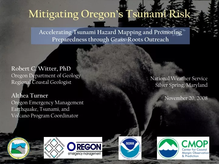 mitigating oregon s tsunami risk