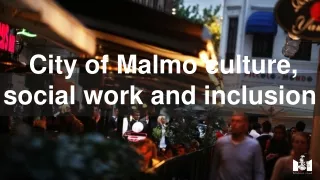 City of Malmo culture,  social work and inclusion