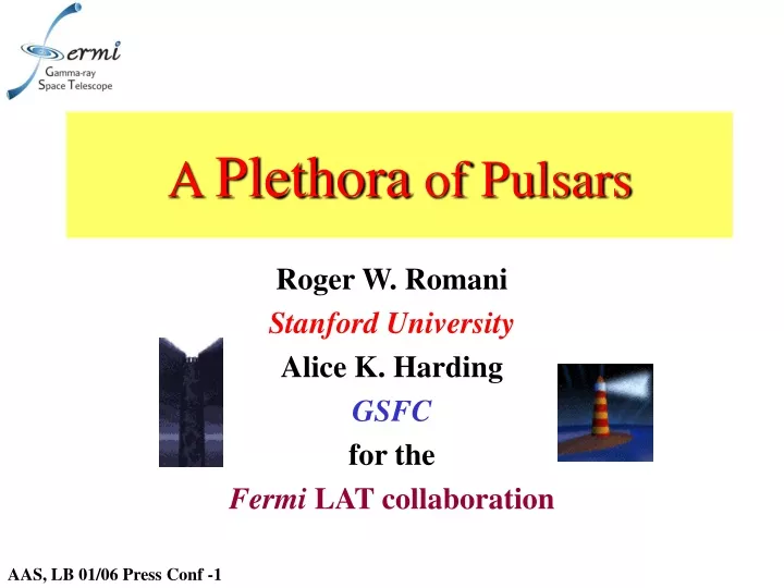a plethora of pulsars