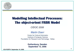 Modelling Intellectual Processes:  The  object-orient  FRBR  Model