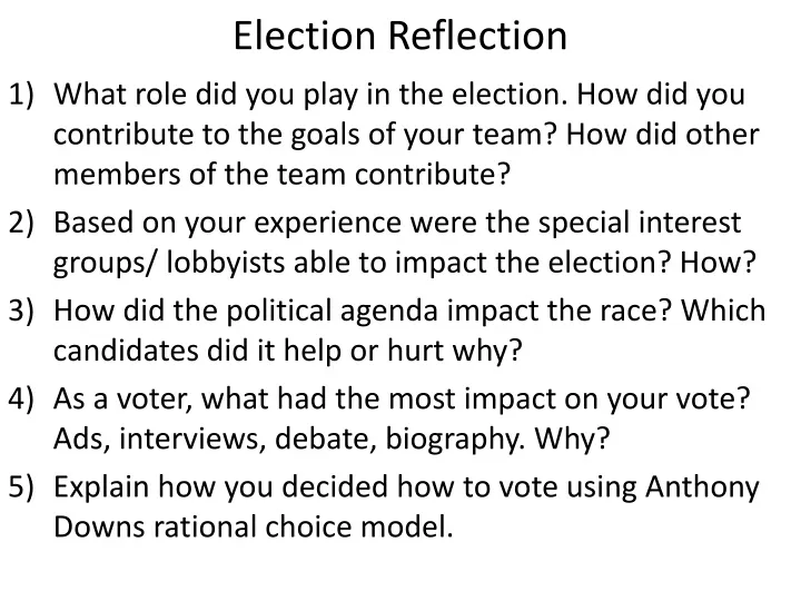 election reflection