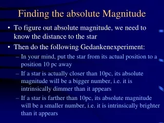 Finding the absolute Magnitude