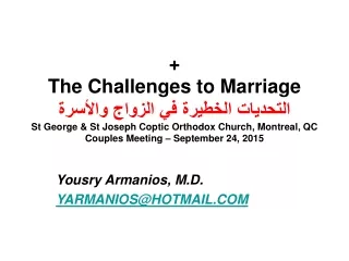 Yousry Armanios, M.D. YARMANIOS@HOTMAIL.COM