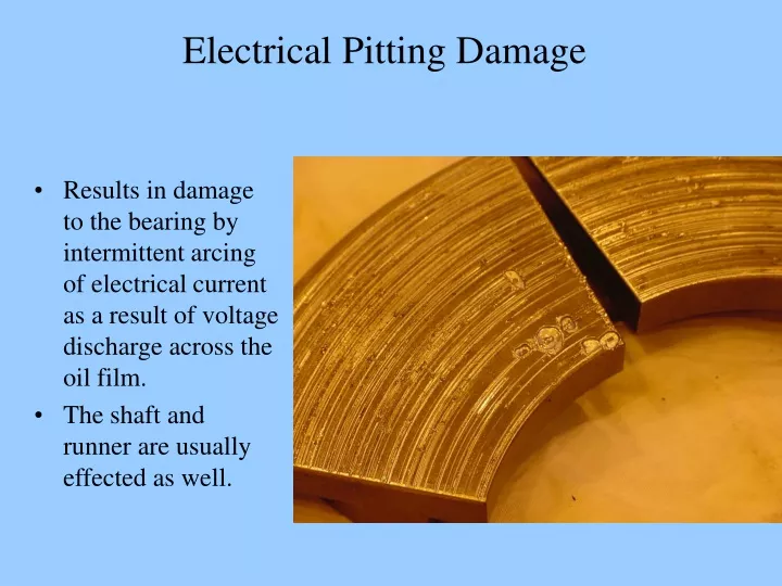 electrical pitting damage