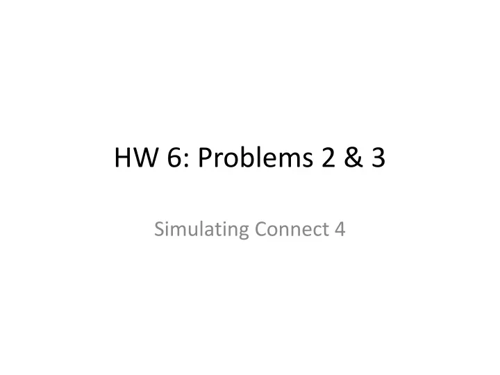 hw 6 problems 2 3
