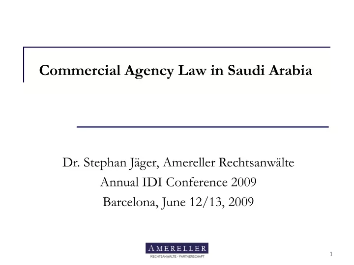 commercial agency law in saudi arabia
