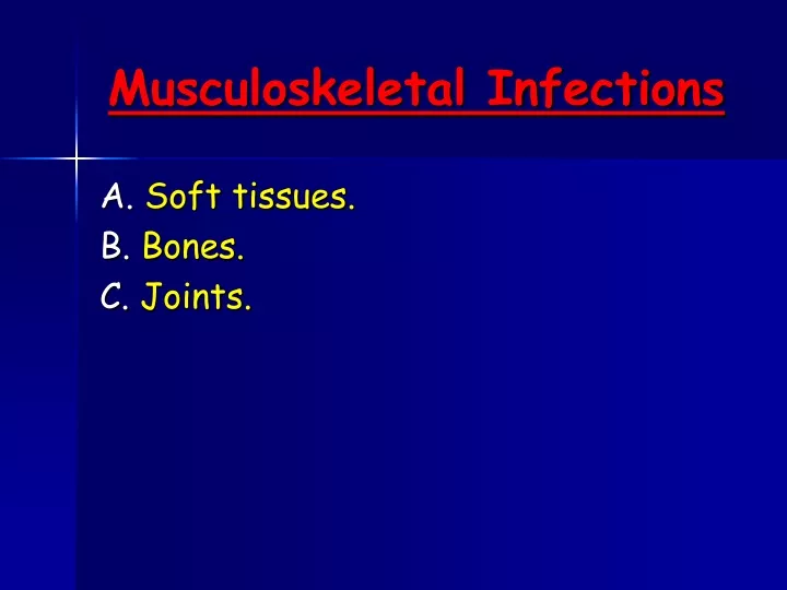 musculoskeletal infections