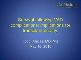 Survival following VAD complications: implications for transplant priority.