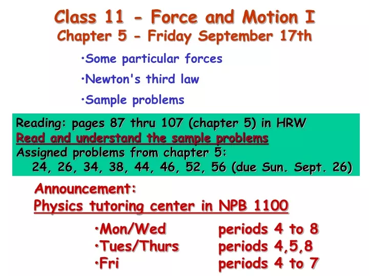class 11 force and motion i chapter 5 friday