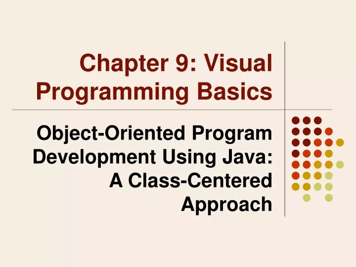 chapter 9 visual programming basics