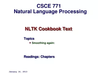 NLTK Cookbook Text