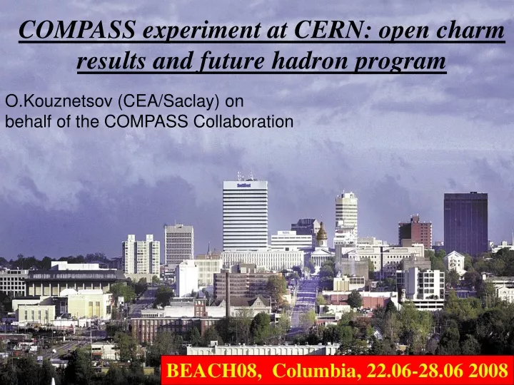compass experiment at cern open charm results