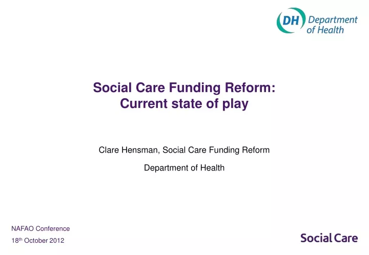 social care funding reform current state of play