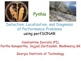 Pythia Detection, Localization, and Diagnosis of Performance Problems using perfSONAR
