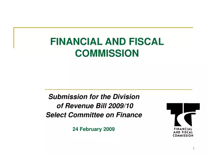 financial and fiscal commission