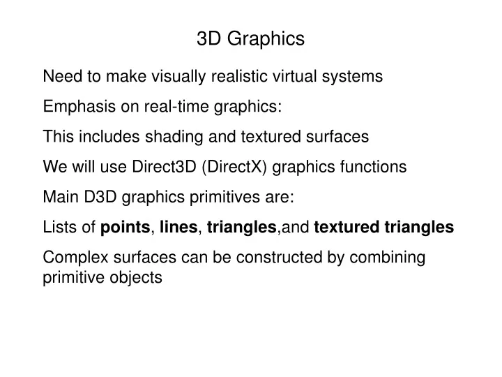 3d graphics