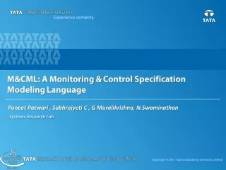 M&amp;CML: A Monitoring &amp;  Control Specification Modeling  Language