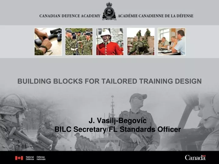 building blocks for tailored training design