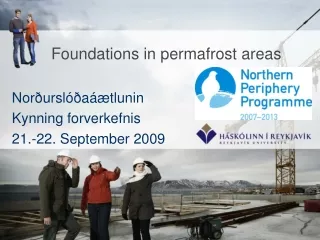 Foundations in permafrost areas