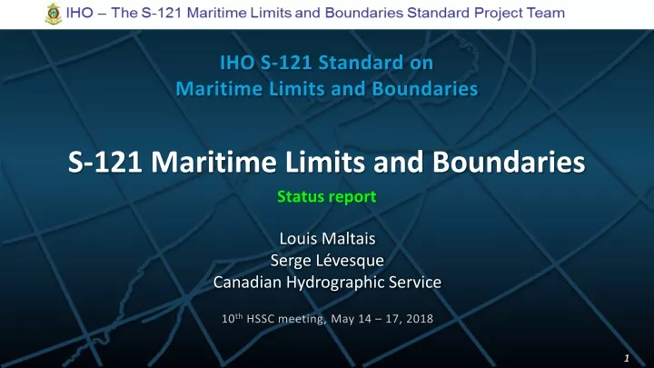 s 121 maritime limits and boundaries status report