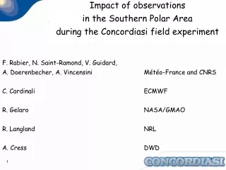 Impact of observations  in the  Southern  Polar Area  during  the  Concordiasi field experiment