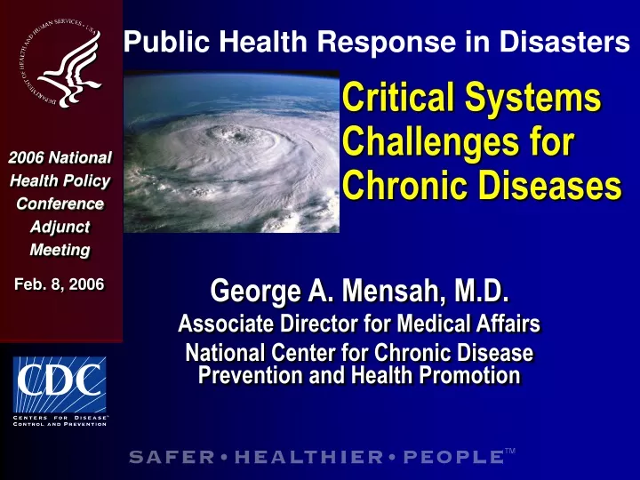 critical systems challenges for chronic diseases