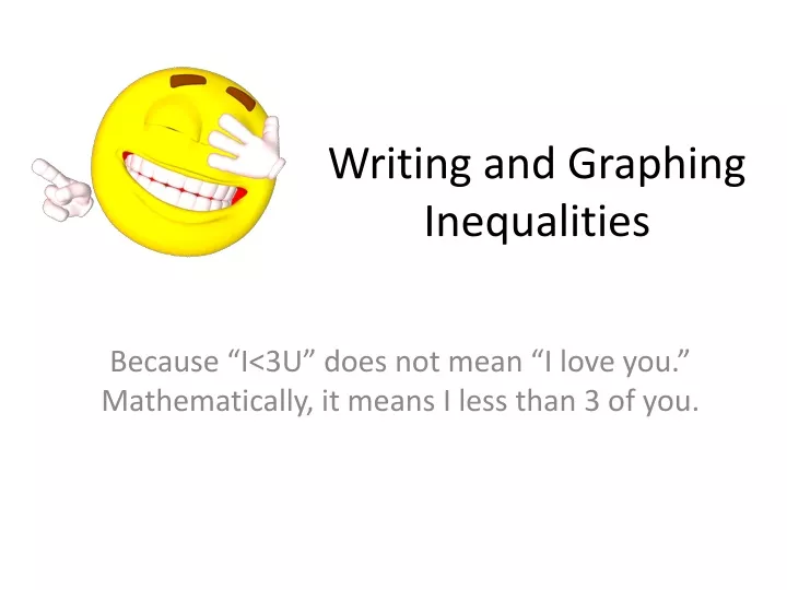 writing and graphing inequalities