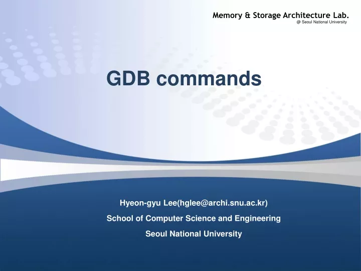gdb commands