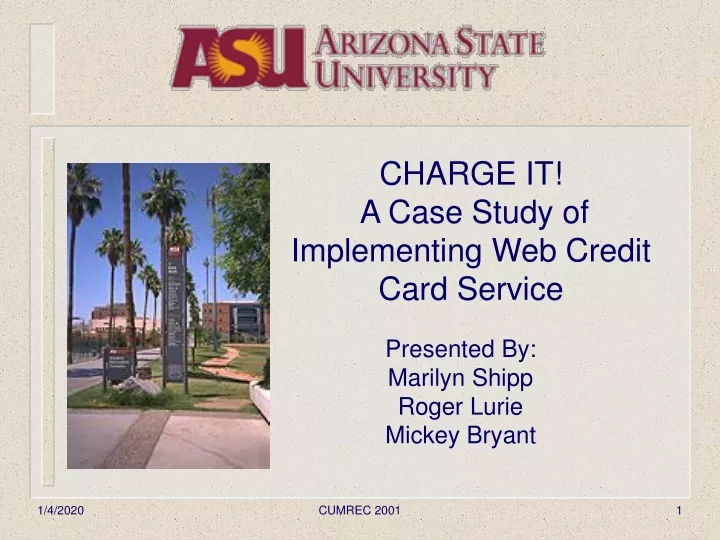 charge it a case study of implementing web credit