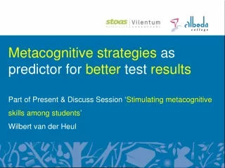 Metacognitive strategies  as predictor for  better  test  results