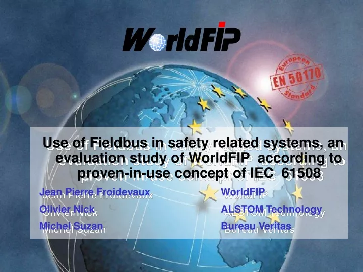 use of fieldbus in safety related systems