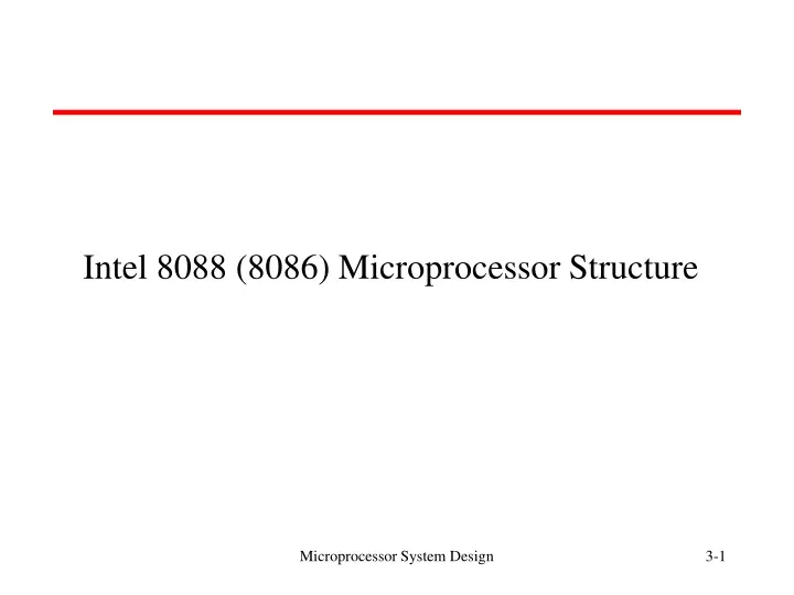 intel 8088 8086 microprocessor structure