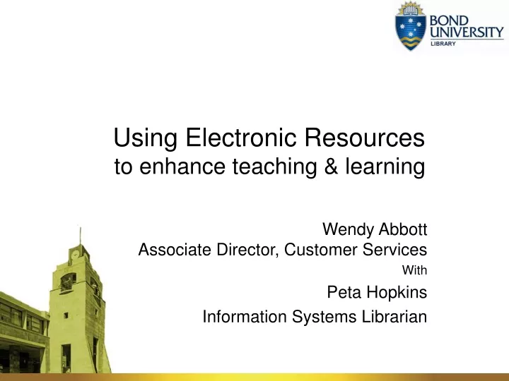 using electronic resources to enhance teaching learning
