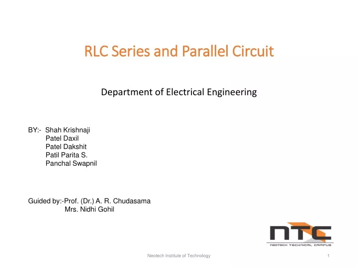 rlc series and parallel circuit