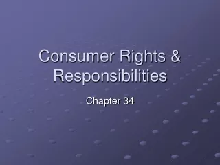 Consumer Rights &amp; Responsibilities