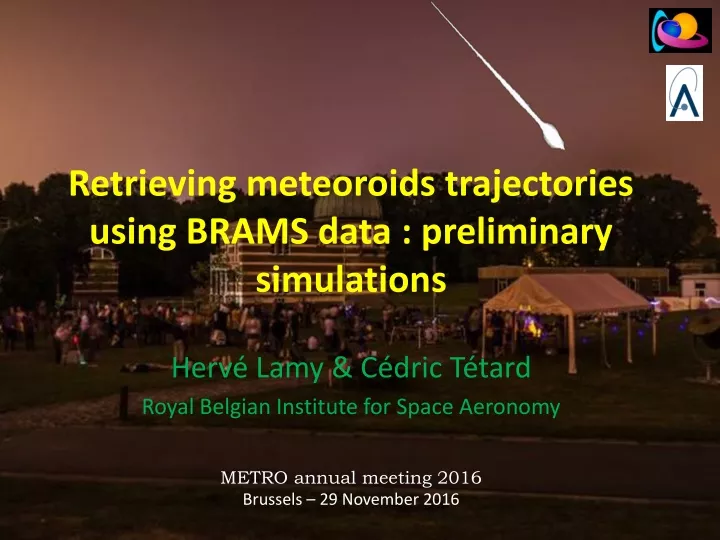 retrieving meteoroids trajectories using brams data preliminary simulations