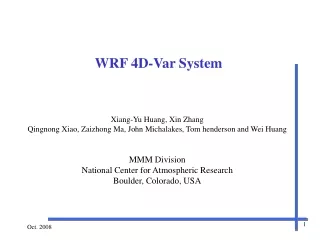 WRF 4D-Var System