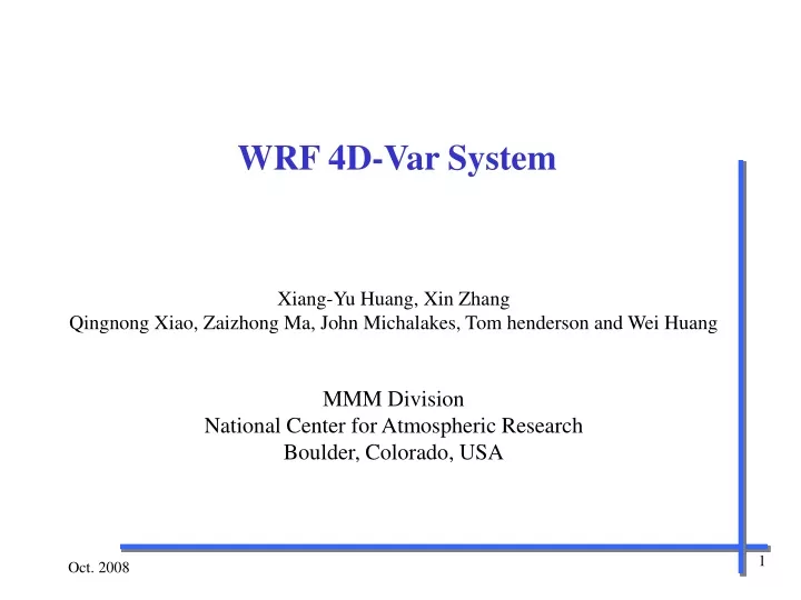 wrf 4d var system