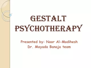 Gestalt psychotherapy